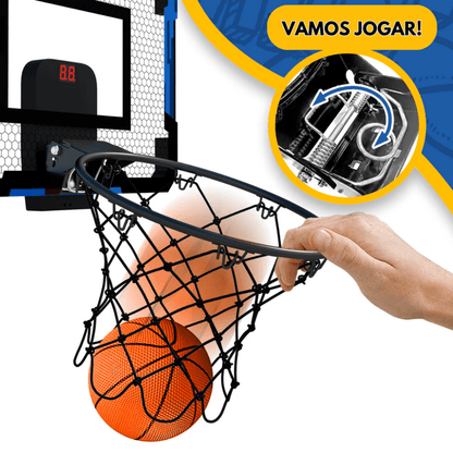 Portable Basketball Hoop with Scoreboard and 3 Free Balls